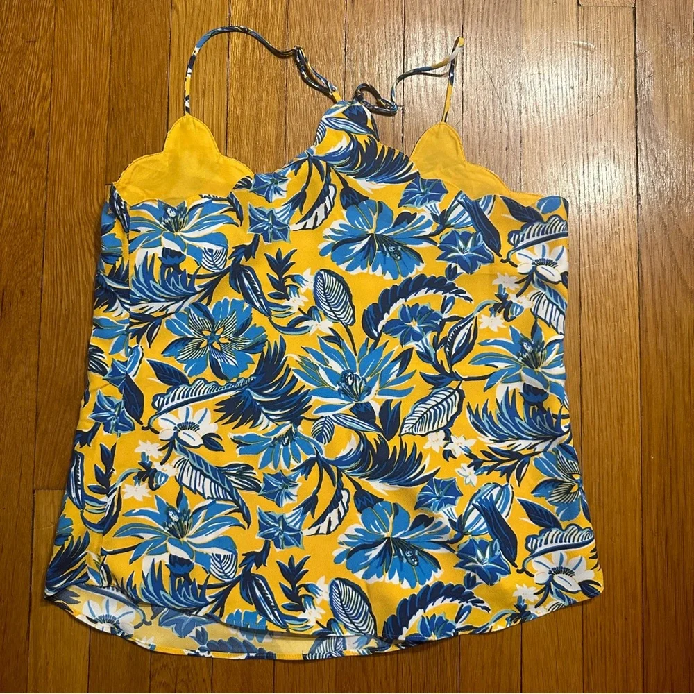 J. Crew scalloped tropical floral cami